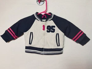 Infantes Niñas OshKosh B’gosh Chaqueta Universitaria Suéter Talla 6 Meses Cremallera - Imagen 1 de 9