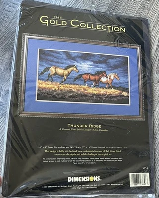 NUEVO Kit Punto de Cruz Contado Dimensions Thunder Ridge 3853 1997 Colección Oro Foto 1 de 3