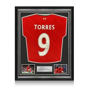 Von Fernando Torres signiertes Liverpool-Trikot. Überlegener Rahmen - Bild 1 von 4