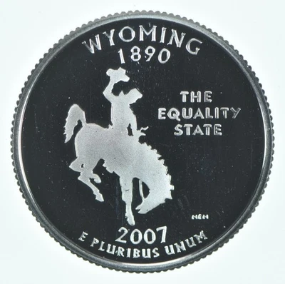 2007-S Washington State Quarter 90% Silver Proof Wyoming *8842 - Image 1 of 3