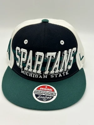 NWT Zephyr the hat Michigan state Spartans hat/cap green/white snapback - Image 1 of 4