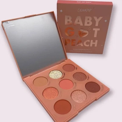 ColourPop Baby Got Peach 9-Pan Eyeshadow Palette Pressed Powder Peach Orange - Image 1 of 4