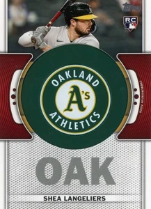 Topps 2023 Series 1 Shea Langeliers #TLP-SHL TEAM LOGO PATCH RELIC CARD - Bild 1 von 2