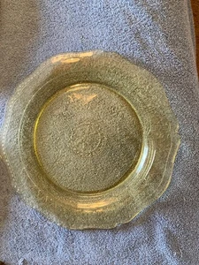 Vintage Round Yellow Depresion Plate - 11" - Patrician - EC - Picture 1 of 2