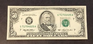 1993 Series (G) - Chicago $50 Fifty Dollar Bill Federal Reserve Note Crisp - Picture 1 of 2