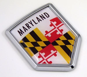 Maryland USA State Flag Car Chrome Emblem Decal Sticker cars bike laptop boat - Imagen 1 de 3