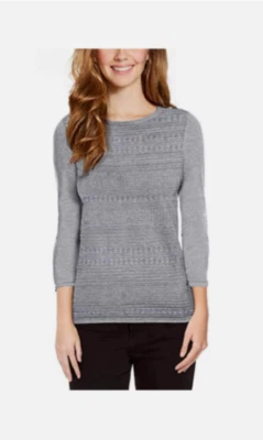 BUFFALO WOMEN'S 3/4 SLEEVE PULLOVER SWEATER TOP(GRAY SMALL)NWT - Image 1 of 2