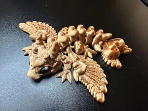 3D Gedruckt Gelenk Baby Herz Drache Wyvern 5,5 Zoll Kupfer - Bild 1 von 5
