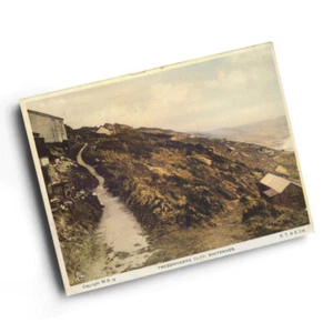 A6 PRINT - Vintage Cornwall - Tregonhawke Cliff, Whitsands (bc) - Picture 1 of 1