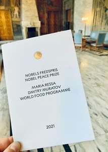 Nobel Peace Prize  Friedensnobelpreis 2021 Programm inkl. Sonderpostkarten - Bild 1 von 13