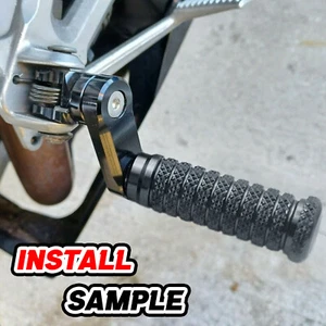 Black M-Grip 40mm Riser Front Foot Pegs For Monster 1200 /S 14-16 17 18 19 20 - Foto 1 di 8
