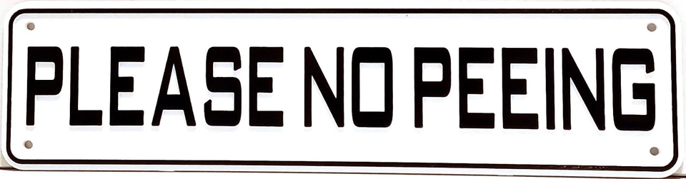 Letrero Please No Peing Foto 1 de 1