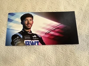 Pierre Gasly Formula 1 Alpine Official 2024 Hand Signed Driver Card F1 8” X 4” - Picture 1 of 4
