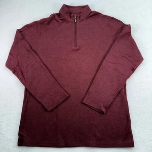 Pullover principal Mizzen para hombre extra grande rojo 1/4 cremallera elástico rendimiento golf - Imagen 1 de 9