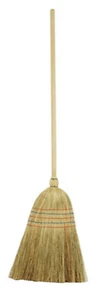 Lincoln Corn Broom Natural Fibre Wooden Handled Yard Broom Sweeping Stable Tool - Picture 1 of 1