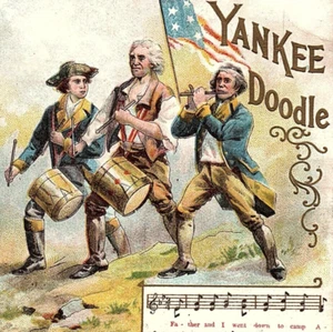 c.1909 Yankee Doodle Dandy America Canción Patriótica Personal Musical Letra Postal - Imagen 1 de 3