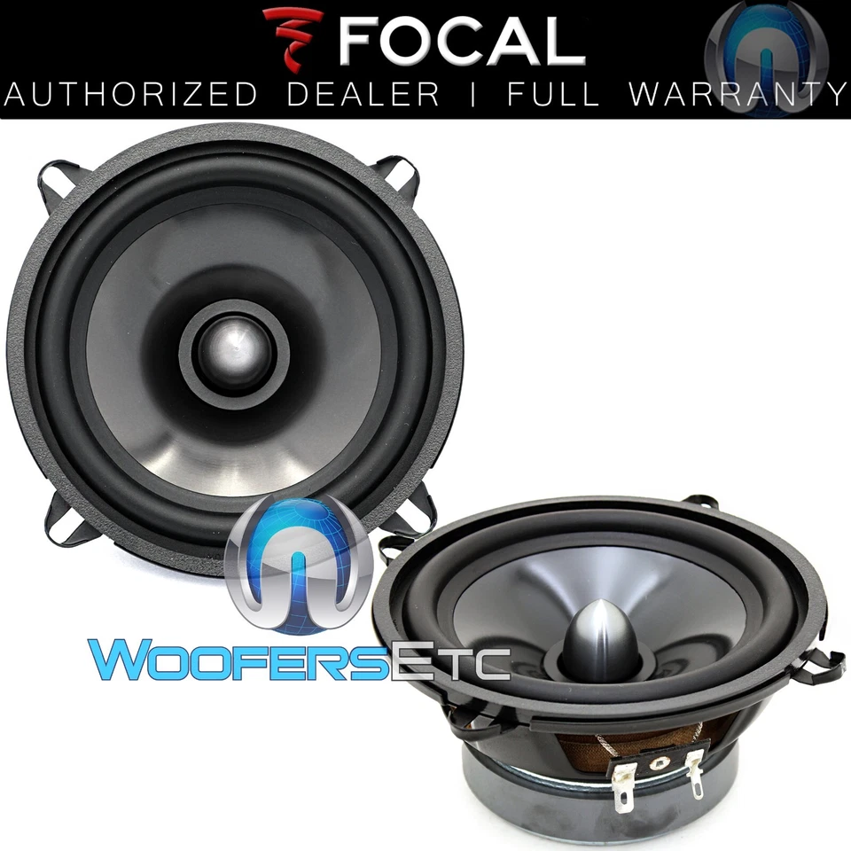 FOCAL AUDITOR RIP-130W CAR 5.25" MIDWOOFERS 4 OHM SPEAKERS & GRILL COVERS NEW - Image 1 of 4