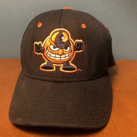 VINTAGE SYRACUSE U ORANGE MEN Mascot Logo Stretch Fitted Hat - NCAA ZEPHYR M/L Cover