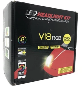 D2S D2R D2 White (6000K) & RGB LED Headlight Bulb kit Conversion APP Control - Picture 1 of 3