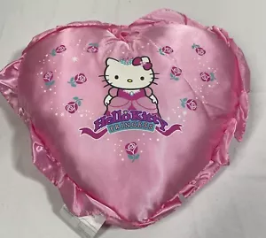 Sanrio Characters Heart Pillow Frilly Satin Hotel Hello Kitty & Friends Cushion - Picture 1 of 5