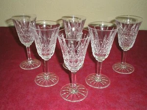6 verres a vin rouge signés en CRISTAL de ST LOUIS / Modèle TARN de Saint Louis - Picture 1 of 3