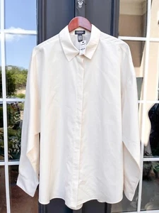Neu mit Etikett Express Boyfriend Portofino Shirt XL Damen Schwan elfenbeinfarben cremefarben cool SIEHE BESCHREIBUNG - Bild 1 von 8