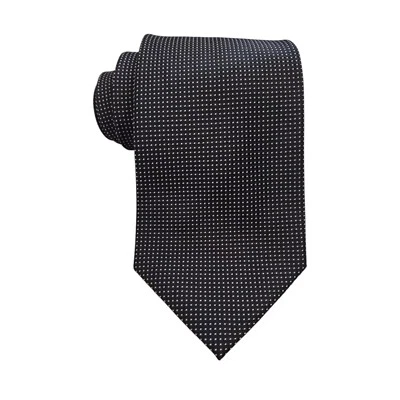 Corbata Stafford de seda para hombre negra blanca geométrica lunares hecha a mano nueva Foto 1 de 4