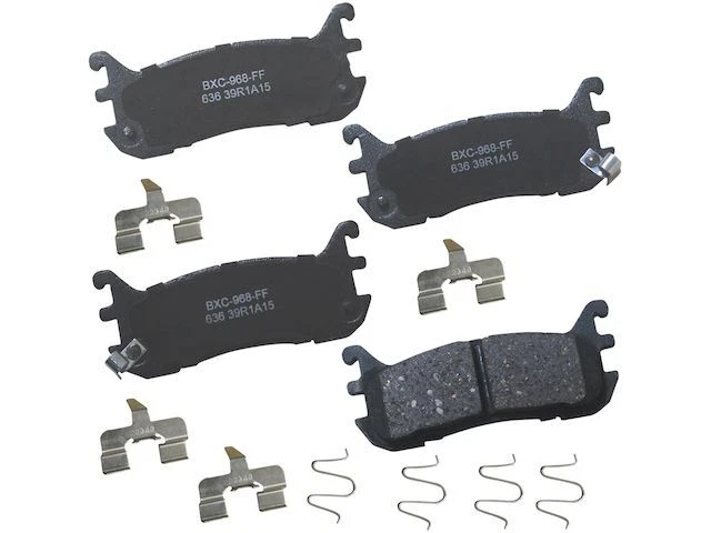 Conjunto de pastilhas de freio traseiras Bendix 55694QPFC 1998 1999 2000 Ford Escort 1997-2003 - Imagem 1 de 2