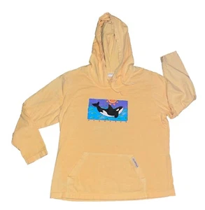Sudadera con Capucha Amarilla Estampado de Ballenas Fresh Produce Cuello Talla M EE. UU. (C8) - Imagen 1 de 12