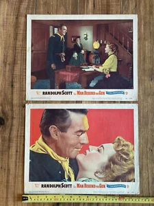 The Man Behind the Gun 1952 Randolph Scott Lobby Card Lot - Bild 1 von 8