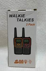 MOICO Walkie Talkies 2 Pack Long Range Walkie Talkies w/ 22 FRS Channels Orange - Zdjęcie 1 z 3