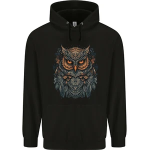 A Mythical Owl Fantasy Tribal Childrens Kids Hoodie - Picture 1 of 3