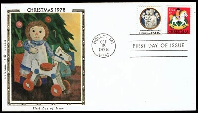 US 1768-69 Madonna/Hobby Horse 15c on FDC 10/18/79 Colorano Cachet F1769a-1 - Image 1 of 2