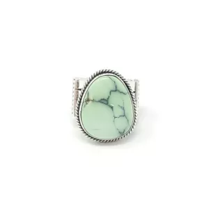 Anello Delayne Reeves Navajo argento sterling fascia divisa come nuovo principe variscite - Foto 1 di 9