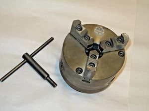 PRATT BURNERD 5" 3 JAW SET RITE ADJUSTABLE LATHE CHUCK HARDINGE TAPER - Picture 1 of 6