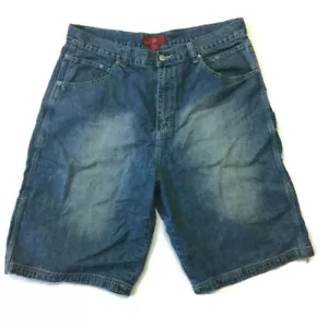 PJ Mark Herren Jeansshorts 38" Taille 13" Schrittlänge Denim Medium Wash Verblasste Oberschenkel - Bild 1 von 7