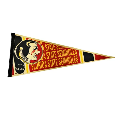 Vintage 1990s Wincraft NCAA Florida State Seminoles 29" Felt Pennant  USA Cover