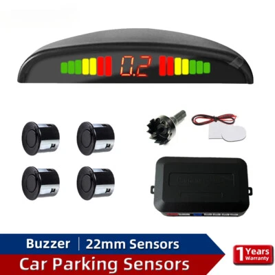 Car Parking Sensors Parking Kit 22mm 4 Sensors LED Display Backup Radar 12V - Image 1 of 4