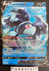 Carte Pokemon LUMINEON SWSH250 PROMO Ultra Rare V Epée et Bouclier FR NEUF - Foto 1 di 1