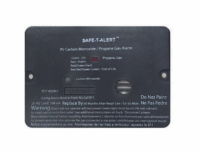 RV Carbon Monoxide(CO) Propane(LP) Safe-T-Alert MTI Leak Detector 25-742-BL