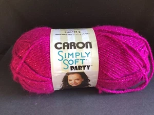 1 Skein Caron Simply Soft Part “Fuchsia Sparkle” - Picture 1 of 2