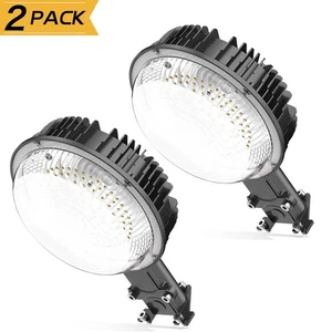 2X 120W Outdoor LED Barn Yard Street Security Light Dusk to Dawn Waterproof IP65 - Picture 1 of 10
