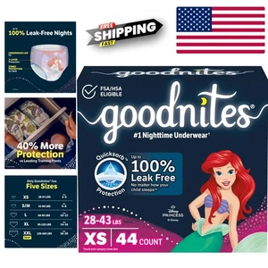 Girls Bedwetting Underwear Nighttime Leakproof 2 Pack Multi-Colored Youth XS-XL - Picture 1 of 12