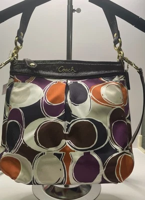 Bolsa de mão Coach Ashley estampa de cachecol hippie ombro tiracolo F20016 nova com etiquetas - rara - Imagem 1 de 4