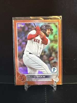 2022 Topps Series 1 1st Edition - Travis Shaw #88 Orange /75 - Image 1 of 2