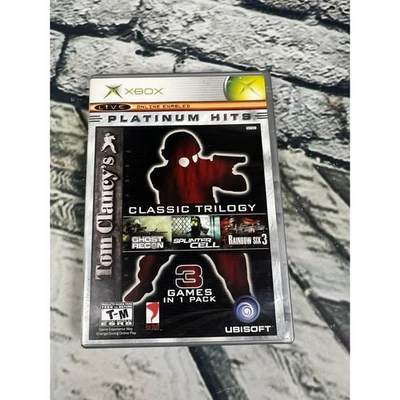 Tom Clancy's Classic Trilogy Xbox Platinum Hits 3 Games in 1 Pack Complete - Image 1 of 4