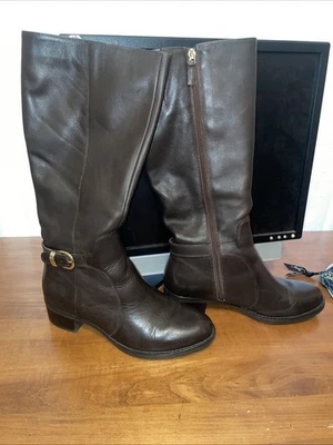 Franco Sarto Women's Size 10W Cecily Boots Tall Brown Leather - image 1 of 4