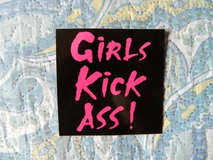 Girls Kick Ass Bumper Sticker - Picture 1 of 2