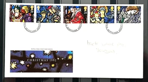 Copertina primo giorno UK FDC - Francobolli Natale 1992 Francobollo n.39 - Foto 1 di 2