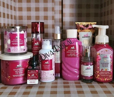 Bath & Body Works X Milk RASPBERRY HOLIDAY PIE BAR 10PC Collection Set Bundle - Image 1 of 4